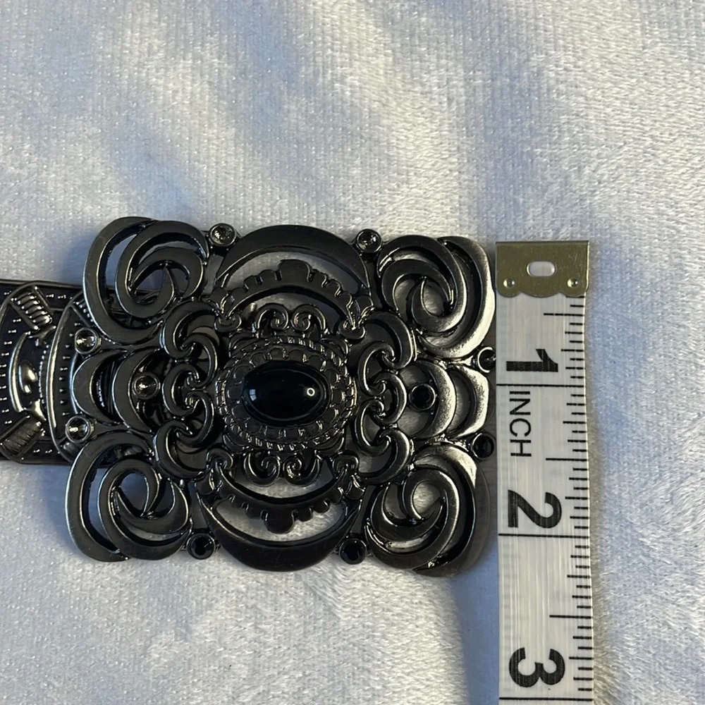 Vintage Women’s Silver Metal Disc Stretch Belt - Picture 7 of 7